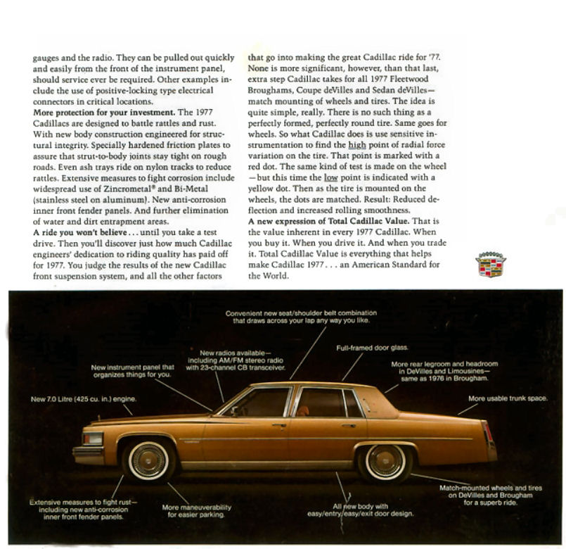 1977 Cadillac Full-Line Brochure Page 3